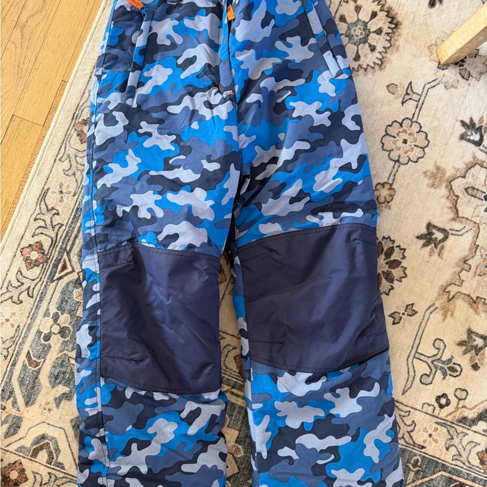Amazon Essentials Blue Camo Kids SNOW PANTS